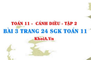 Bài 3 trang 24 Toán 11 tập 2 Cánh Diều